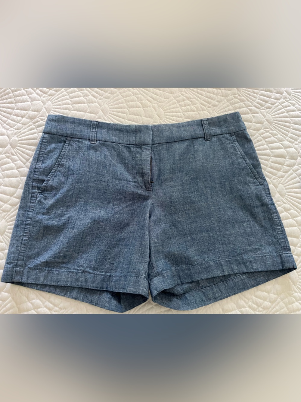 J. Crew Chambray Tailored Shorts - Blue